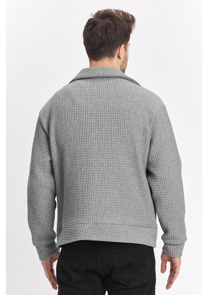 Erkek Basic Salaş Mevsimlik Gri Bol Esnek Ceket modelleri