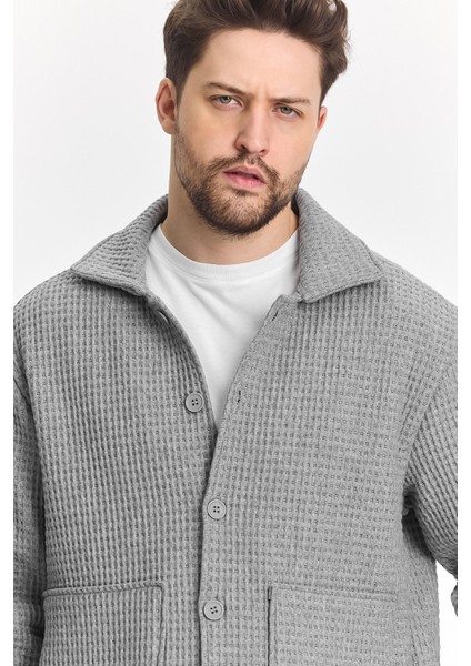 Erkek Basic Salaş Mevsimlik Gri Bol Esnek Ceket indirimleri