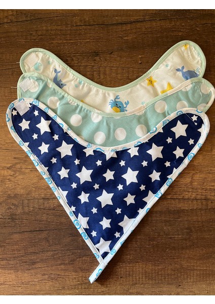 3 Adet Yenidoğan Kız Erkek Bebek Çocuk Önlük Mama Önlüğü