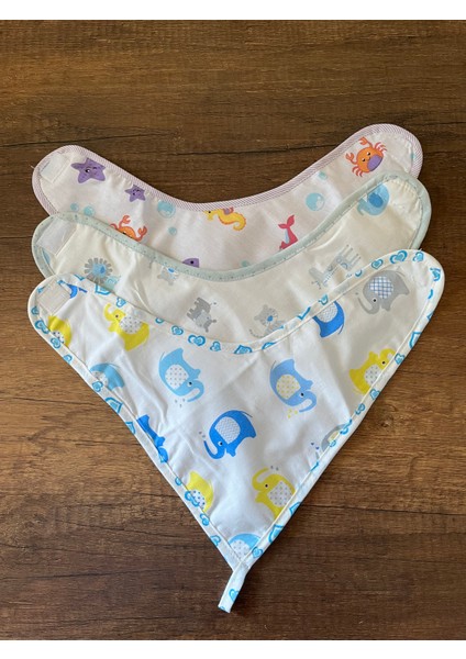 3 Adet Yenidoğan Kız Erkek Bebek Çocuk Önlük Mama Önlüğü modelleri