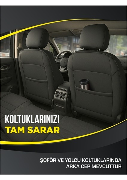 Kia Rio 2012-2025 Koltuk Kılıfı Ön Arka Tam Set Mihway Sumix Beyaz Serisi