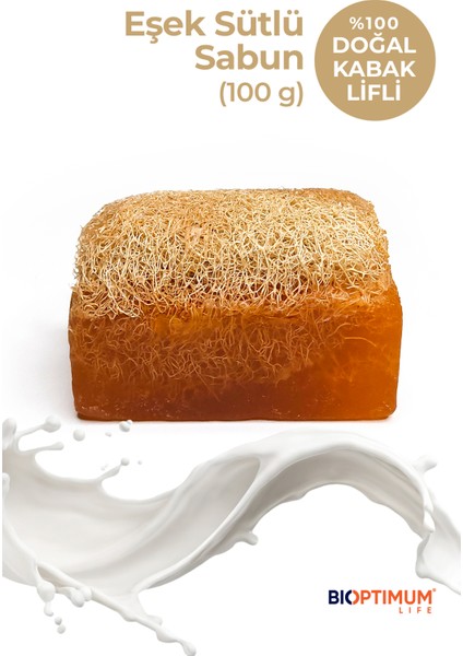 Doğal Kabak Lifli Eşek Sütlü Sabun (100 G)