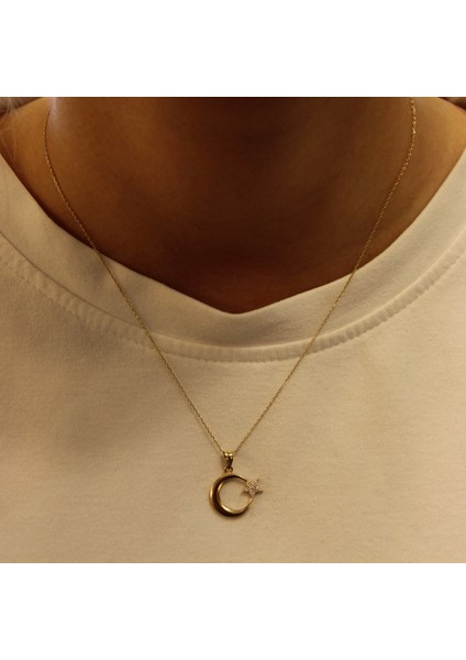 14 Ayar Altın Türk Bayrağı Kolye fiyatları