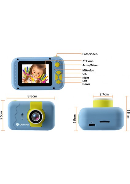 Çocuklar Için Dijital Eğlence Kamerası – Döner Lensli Selfie Özellikli fiyatları