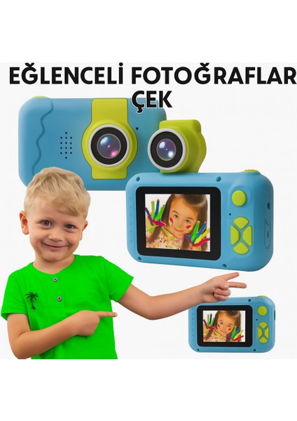 Çocuklar Için Dijital Eğlence Kamerası – Döner Lensli Selfie Özellikli fırsatları