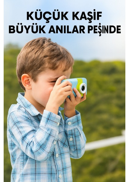 Çocuklar Için Dijital Eğlence Kamerası – Döner Lensli Selfie Özellikli