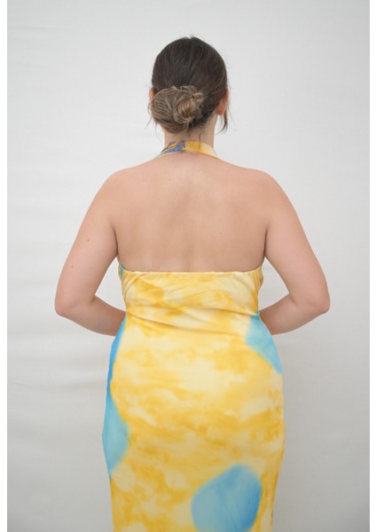 Degaje Yaka Sırt Dekolteli Elbise modelleri