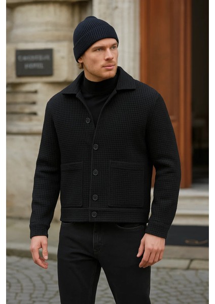 Erkek Basic Salaş Mevsimlik Siyah Esnek Ceket fiyatları