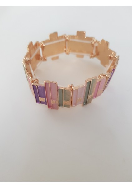 Karışık Pastel Renkli Uzunlu Kısalı Sütun Bileklik modelleri