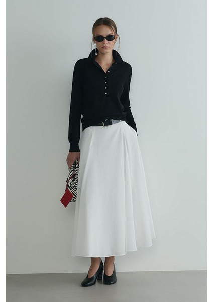 Siyah Carter Polo Yaka Triko Kazak fiyatları