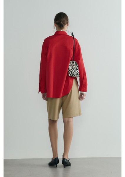 Kırmızı Page Oversize Gömlek fırsatları