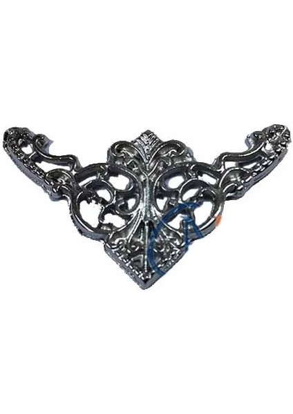 Dekoratif Köşe Süsü, Köşelik - Küçük, 19X34MM, Nikel, 100 Adet