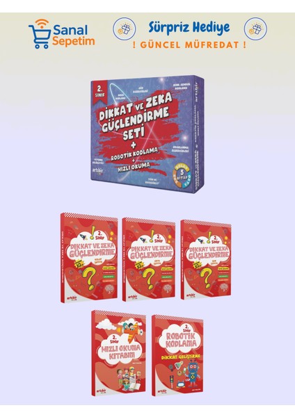 2. Sınıf Dikkat ve Zeka Güçlendirme Seti + Robotik Kodlama + Hızlı Okuma