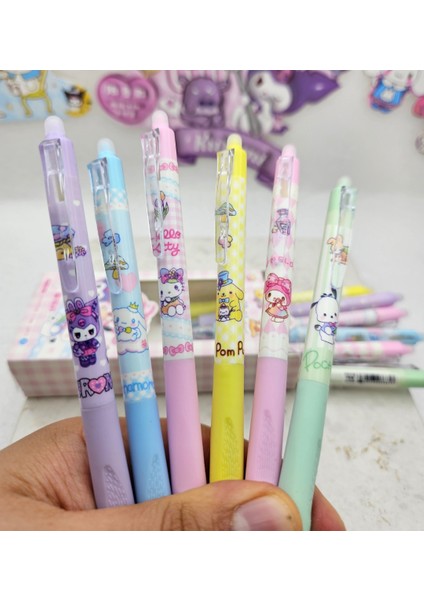 2 Adet Sanrio Kawaii Silinebilir Tükenmez Jel Kalem Okul Öncesi Sevimli Hediyelik Model Seçenekli