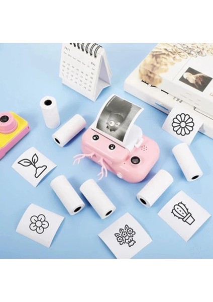 Çocuk Kamera Baskı Kağıdı, 5’li Rulo 57X25MM Çekirdekli Fotoğraf Baskı Termal Kağıt Rulo fiyatları