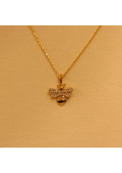 14 Ayar Altın Arı Kolye