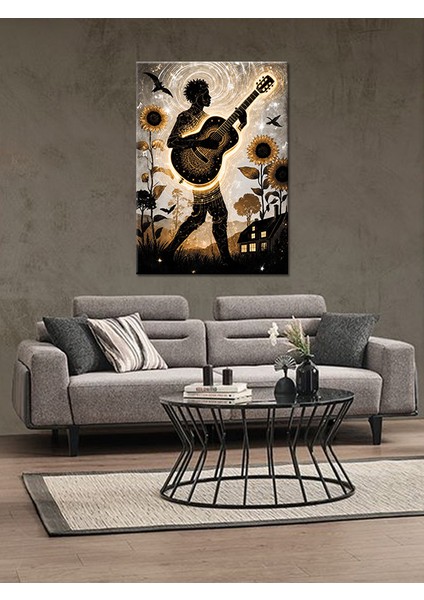 Gitar Çalan Adam Ahşap Tablo fiyatları