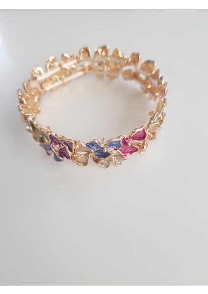 Karışık Pastel Renkli Çiçek Bileklik modelleri