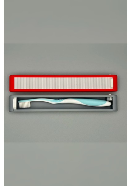 Kaydırmalı Kilitli Diş Fırçası Kutusu | Hijyenik Seyahat ve Banyo Saklama Kabı