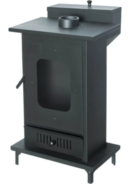 SOBA İMALATI ORTA ŞÖMİNE PELET VE ODUN SOBASI TEK CAMLI