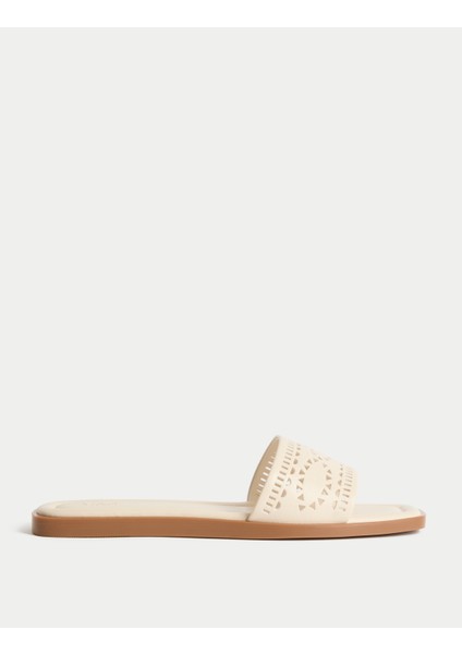 Lazer Kesim Düz Terlik