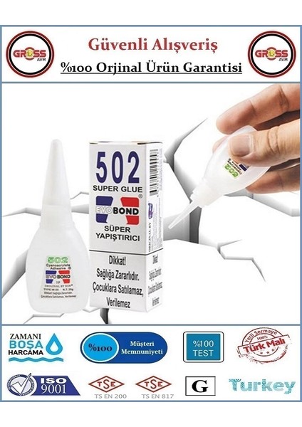Süper Hızlı Yapıştırıcı - Orjinal Ürün - 20GR