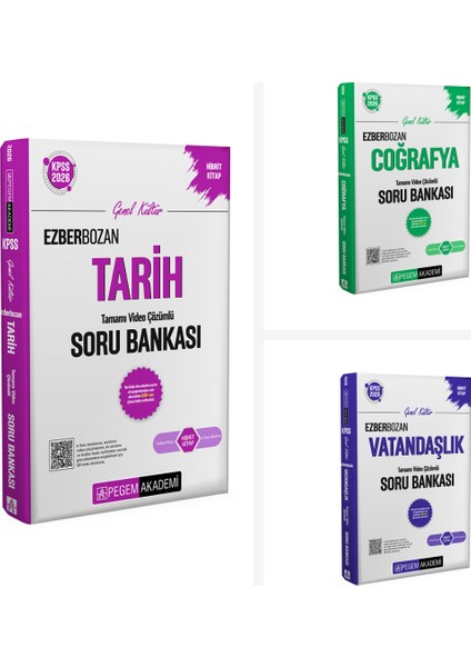 Pegem 2026 Kpss Tarih + Coğrafya + Vatandaşlık Ezberbozan Soru Ba