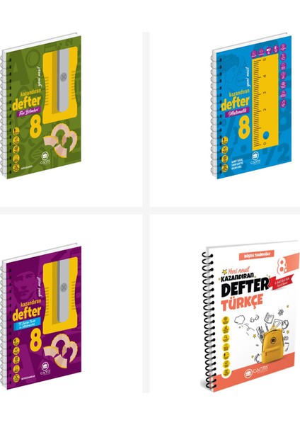 Çanta 8.sınıf Tüm Dersler Okula Yardımcı Kazandıran Defter Seti 4