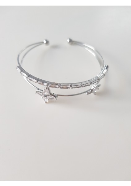 Zirkon Taşlı Su Yolu Çiçek Bileklik modelleri