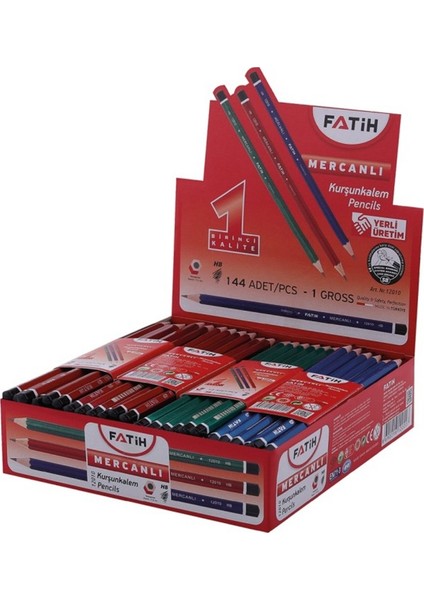 Kurşun Kalem 1 Adet Fatih Siyah Kurşun Kalem Siyah Mercanlı Yerli Üretim Hb Orta Sert Uçlu Kolay Silinebilir fırsatları