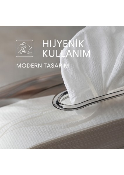 Şeffaf Kapaklı Modern Tasarım Peçetelik – 24X16 cm fırsatları