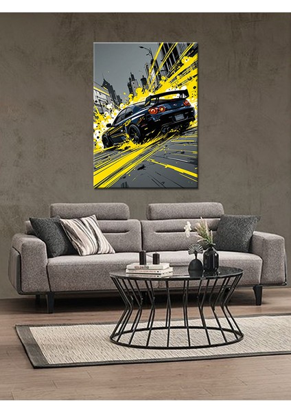 Yarış Arabası Resimli Ahşap Tablo fiyatları