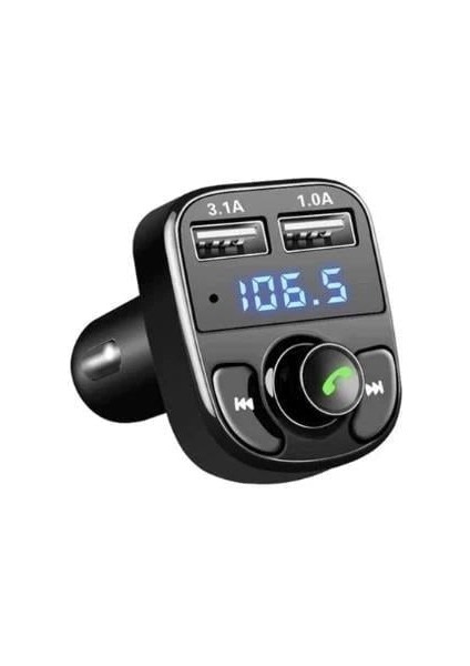 12-24 Volt 3.1 Amper Hızlı Şarj Destekli Çift Usb/sd-Bluetooth Fm Transmitter HL-19680 fiyatları
