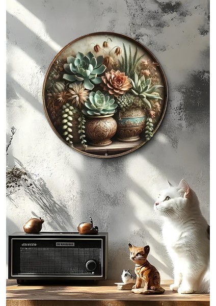 Sukulent Tasarımlı Uv Baskı Mdf Duvar Süsü – 33X33 cm & 20X20 cm DT146 fırsatları