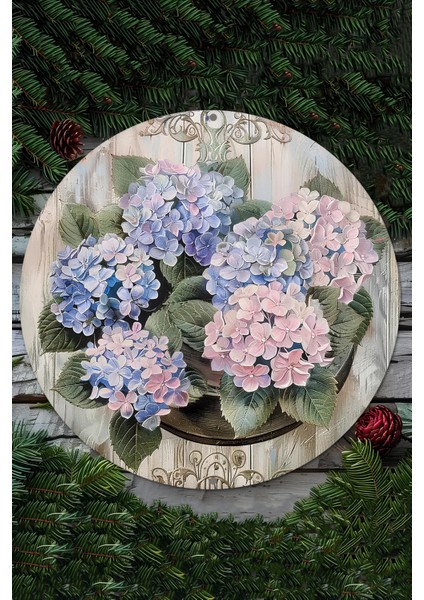 Ortanca Çiçek Desenli Uv Baskı Mdf Duvar Süsü – 33X33 cm & 20X20 cm DT150 fiyatları