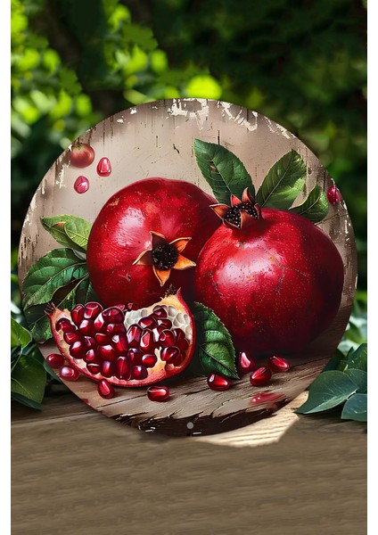 Nar Temalı Uv Baskı Mdf Duvar Süsü – 33X33 cm & 20X20 cm DT173