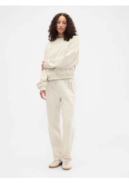 Kadın Krem Gap Logo Eşofman Altı