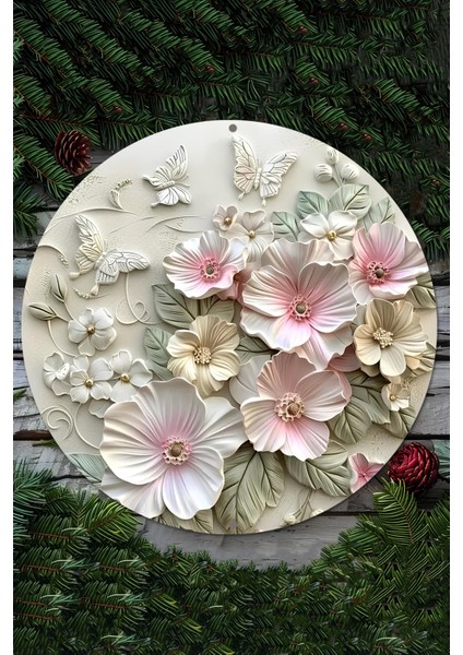3D Çiçek ve Kelebek Desenli Uv Baskı Mdf Duvar Süsü – 33X33 cm & 20X20 cm DT158 fiyatları