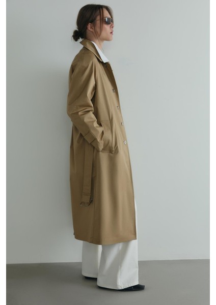 Camel Rue Gömlek Yaka Trençkot fiyatları
