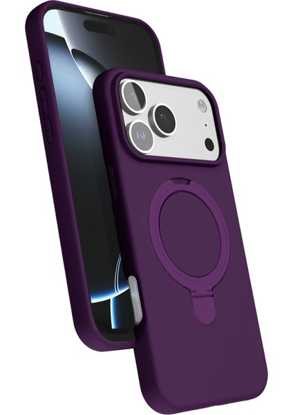 Apple iPhone 17 Pro Max Kılıf Mgsafe Özellikli Standlı Kapak Azn-Regal