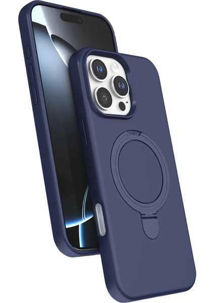 Apple iPhone 16 Pro Max Kılıf Mgsafe Özellikli Standlı Kapak Azn-Regal