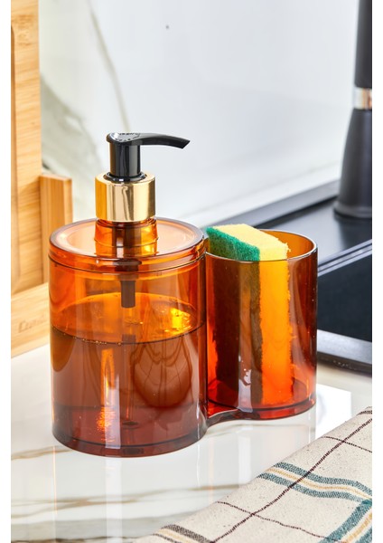 Tezgah Üstü Mutfak Organizeri Deterjanlık & Süngerlik - Bronz / Sünger Hediyeli indirimleri