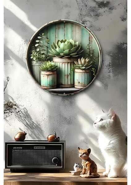 Dekoratif Uv Baskı Mdf Duvar Süsü – Sukulent Tasarımlı – 33X33 cm & 20X20 cm DT163 fırsatları