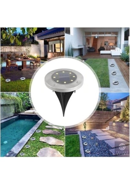 4'lü Solar Panelli Kazıklı Zemin Solar Ledi 8+4 LED Gün Işığı modelleri