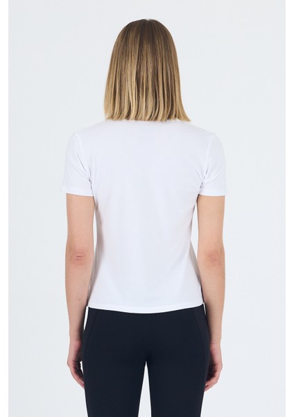 Victoria V Yaka Beyaz Basic Bambu ve Organik Pamuk Kadın Tişört modelleri