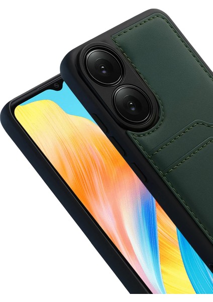 Oppo A38 Kılıf Kartlıklı Deri Görünüm Silikon Azn-Sara fiyatları