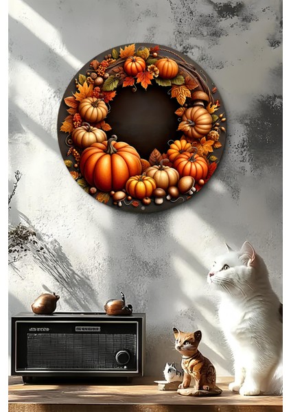 Sonbahar Balkabaklı Uv Baskı Mdf Duvar Süsü – 33X33 cm & 20X20 cm DT140 fırsatları