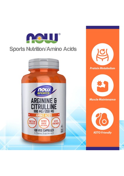 L-Arginine & L-Citrulline Arginin ve Sitrülin Muscle Maintenance Damar indirimleri
