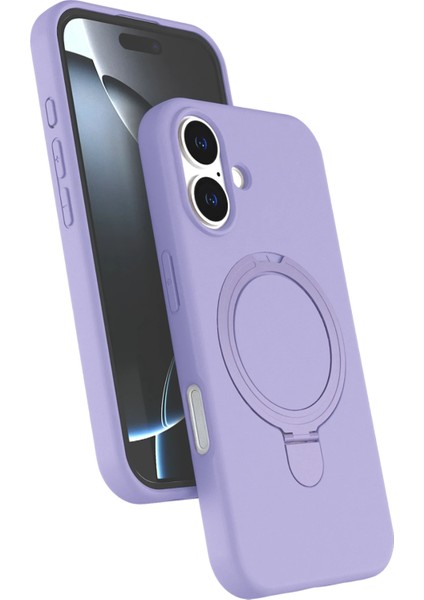 Apple iPhone 16 Kılıf Mgsafe Özellikli Standlı Kapak Azn-Regal