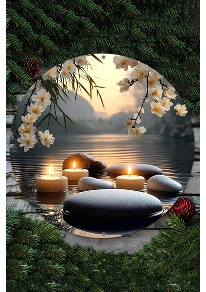 Zen & Spa Huzur Temalı Uv Baskı Mdf Duvar Süsü – 33X33 cm & 20X20 cm DT153 fiyatları